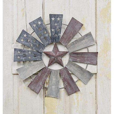 Distressed Americana Windmill - The Fox Decor